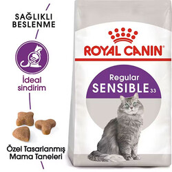 Royal Canin Sensible 33 Hassas Sindirim Sistemi Destekleyici Yetişkin Kedi Maması 10 Kg - Thumbnail