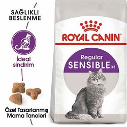 Royal Canin Sensible 33 Hassas Sindirim Sistemi Destekleyici Yetişkin Kedi Maması 2 Kg - Thumbnail