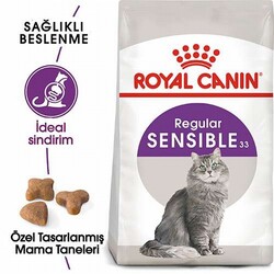Royal Canin Sensible 33 Hassas Sindirim Sistemi Destekleyici Yetişkin Kedi Maması 400 Gr - Thumbnail