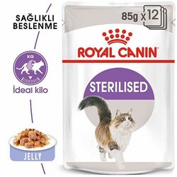 Royal Canin Sterilised Jelly Pouch Kısırlaştırılmış Kedi Konservesi 85 Gr - Thumbnail