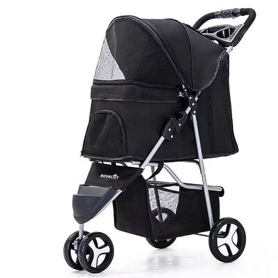 Royalist DTC-803 3 Tekerlekli Kedi Köpek Arabası Siyah 77x43x94 Cm 