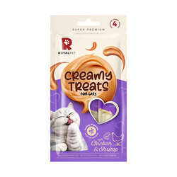 Royalpet Creamy Tavuklu ve Karidesli Krema Kedi Ödül Maması 4x14 Gr - Thumbnail