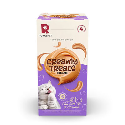 Royalpet Creamy Tavuklu ve Karidesli Krema Kedi Ödül Maması 4x14 Gr