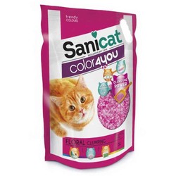 SaniCat - Sanicat Color Çiçek Kokulu Kristal Silica Kedi Kumu