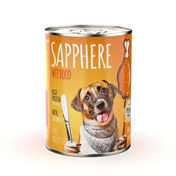 Sapphere - Sapphere Kümes Hayvanlı Yetişkin Köpek Konservesi 12 Adet 400 Gr 