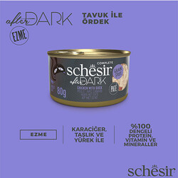 Schesir After Dark Pate Tavuk Etli ve Ördek Etli Tahılsız Yetişkin Kedi Konservesi 12 Adet 80 Gr - Thumbnail