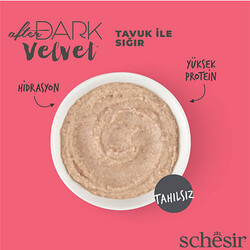 Schesir After Dark Pouch Tavuklu ve Sığır Etli Tahılsız Yetişkin Kedi Konservesi 12 Adet 80 Gr - Thumbnail