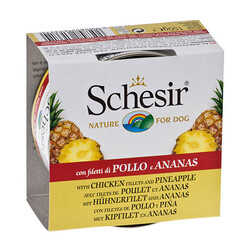 Schesir - Schesir Tavuk Filetolu ve Ananaslı Yetişkin Köpek Konservesi 150 Gr 