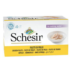 Schesir - Schesir Multipack Tavuklu Yetişkin Kedi Konservesi 6 Adet 50 Gr 