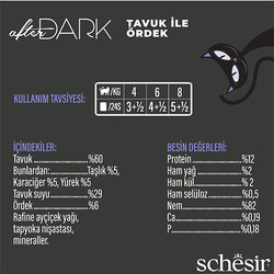 Schesir After Dark Sos İçinde Tavuk Etli ve Ördek Etli Tahılsız Yetişkin Kedi Konservesi 12 Adet 80 Gr - Thumbnail