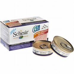 Schesir - Schesir Multipack Sığır Etli ve Ton Balıklı Yetişkin Kedi Konservesi 6 Adet 50 Gr 