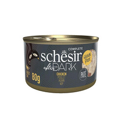 Schesir - Schesir After Dark Pate Tavuk Etli Tahılsız Yetişkin Kedi Konservesi 12 Adet 80 Gr 