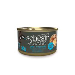 Schesir - Schesir After Dark Sos İçinde Tavuklu ve Bıldırcın Yumurtalı Tahılsız Yetişkin Kedi Konservesi 12 Adet 80 Gr 