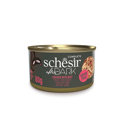 Schesir - Schesir After Dark Sos İçinde Tavuk Etli ve Sığır Etli Tahılsız Yetişkin Kedi Konservesi 12 Adet 80 Gr 