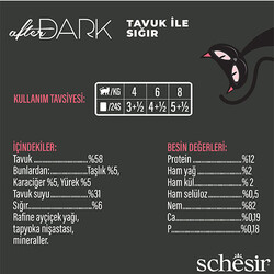 Schesir After Dark Sos İçinde Tavuk Etli ve Sığır Etli Tahılsız Yetişkin Kedi Konservesi 12 Adet 80 Gr - Thumbnail