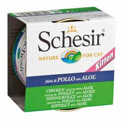Schesir - Schesir Tavuklu ve Aloe Veralı Yavru Kedi Konservesi 6 Adet 85 Gr 