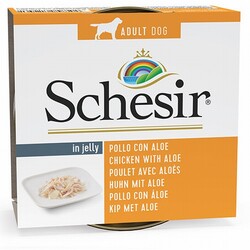 Schesir - Schesir Tavuklu ve Aloe Veralı Jelly Yetişkin Köpek Konservesi 150 Gr 