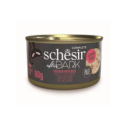 Schesir - Schesir After Dark Pate Tavuk Etli ve Sığır Etli Tahılsız Yetişkin Kedi Konservesi 80 Gr 