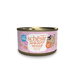 Schesir - Schesir Babycat Tavuklu ve Somon Balıklı Tahılsız Yavru Kedi Konservesi 12 Adet 70 Gr 