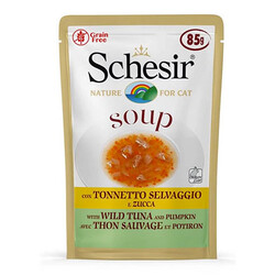 Schesir - Schesir Ton Balıklı ve Bal Kabaklı Tahılsız Yetişkin Kedi Çorbası 6 Adet 85 Gr 