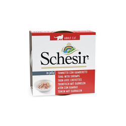 Schesir Ton Balıklı ve Karidesli Jelly Yetişkin Kedi Konservesi 85 Gr - Thumbnail