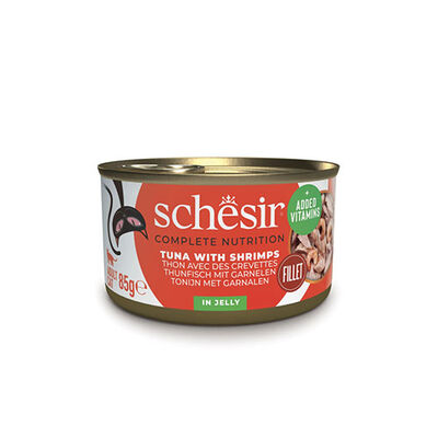 Schesir Ton Balıklı ve Karidesli Jelly Yetişkin Kedi Konservesi 85 Gr 