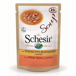 Schesir - Schesir Ton Balıklı ve Papayalı Tahılsız Kedi Çorbası 6 Adet 85 Gr 