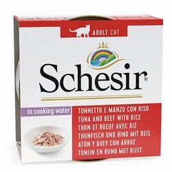 Schesir - Schesir Ton Balıklı ve Sığır Etli Yetişkin Kedi Konservesi 6 Adet 85 Gr 