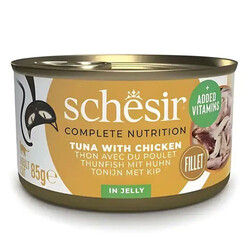 Schesir - Schesir Ton Balıklı ve Tavuklu Jelly Yetişkin Kedi Konservesi 6 Adet 85 Gr 
