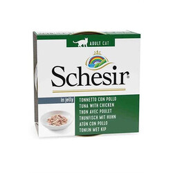 Schesir Ton Balıklı ve Tavuklu Jelly Yetişkin Kedi Konservesi 85 Gr - Thumbnail