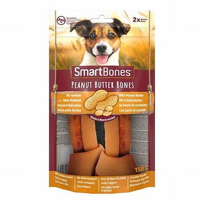 SmartBones Tavuklu Fıstık Ezmeli Mini Düğüm Kemik Köpek Ödülü 2'li 158 Gr 