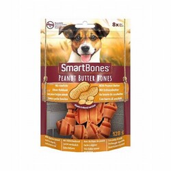 Smart Bones - SmartBones Tavuklu Fıstık Ezmeli Mini Düğüm Kemik Köpek Ödülü 8'li 128 Gr 