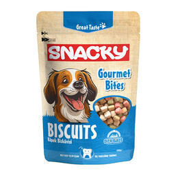 Snacky - Snacky Gourmet Bites Köpek Ödül Bisküvisi 200 Gr 