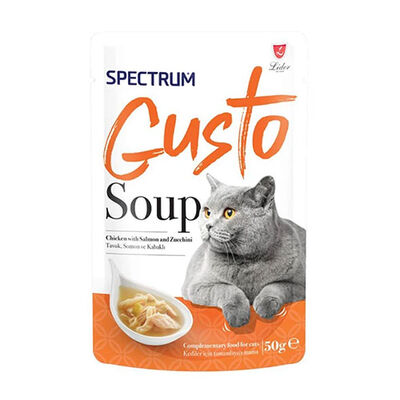 Spectrum Gusto Tavuklu Somon Balıklı ve Kabaklı Kedi Çorbası 50 Gr 