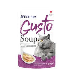 Spectrum - Spectrum Gusto Ton Balıklı Tavuklu ve Balkabaklı Kedi Çorbası 50 Gr 