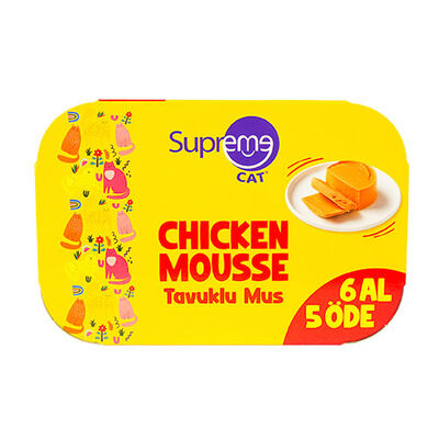 Supreme Cat Mousse Tavuklu Yetişkin Kedi Konservesi 85 Gr 6 Al 5 Öde 