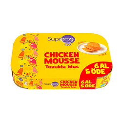 Supreme - Supreme Cat Mousse Tavuklu Yetişkin Kedi Konservesi 85 Gr 6 Al 5 Öde 