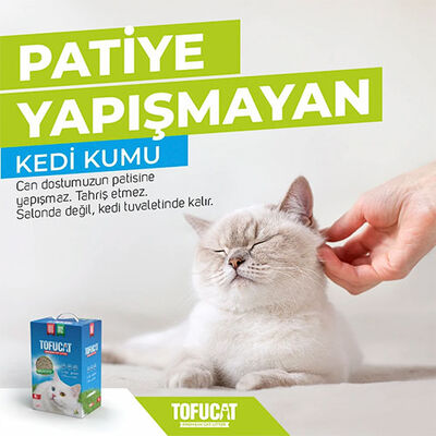 TofuCat Tuvalete Atılabilen Koku Hapsedeci Topaklanan Doğal Kedi Kumu 2 Adet 8 Lt 