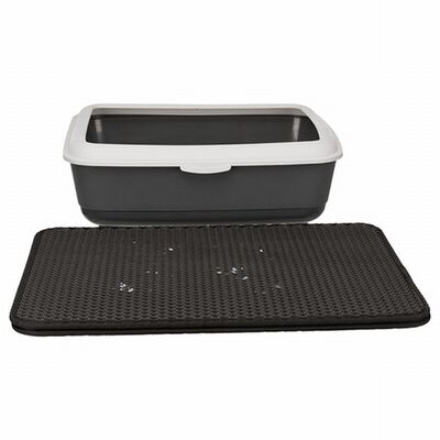 Trixie Çift Katlı Kedi Tuvaleti Önü Paspası 40x55 Cm Gri 