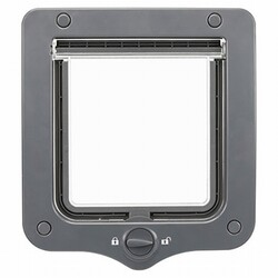 Trixie Plastik Çift Yönlü Kedi Kapısı 20x22 Cm Gri - Thumbnail