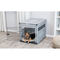 Trixie - Trixie Dekoratif Rattan Sargılı Metal Köpek Kafesi M 58x60x77 Cm