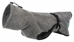 Trixie - Trixie Havlu Köpek Bornozu XS 30 Cm Gri