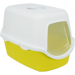 Trixie - Trixie Kapalı Kedi Tuvaleti 40x40x56 Cm Lime Sarı Beyaz 