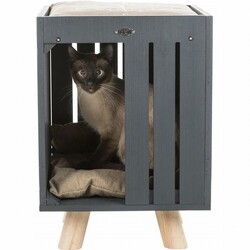 Trixie - Trixie Kedi Oyun Evi 36x51x36 Cm Antrasit Gri Kum Beji 