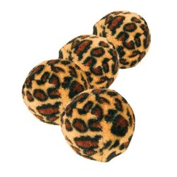 Trixie - Trixie Leopar Desenli Top Kedi Oyuncağı 4'lü 4 Cm