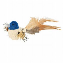 Trixie - Trixie Peluş Tüylü Kuyruklu Kuş Kedi Oyuncağı 8 Cm 