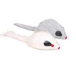 Trixie - Trixie Tüylü Sesli Peluş Fare Kedi Oyuncağı 9 Cm