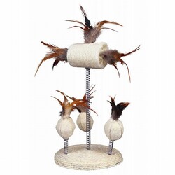 Trixie - Trixie Yaylı Top ve Tüy Kedi Oyuncağı 15x30 Cm 