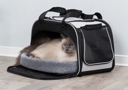 Trixie - Trixie Kedi Taşıma Çantası ve Yatağı 29x31x49 Cm Siyah Gri