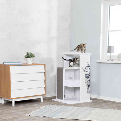 Trixie Kedi Tırmalama ve Oyun Evi 101 Cm Beyaz Gri